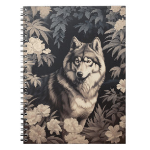 Carnet Loup majestueux dans la forêt enchantée
