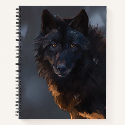 Carnet Loup noir (Devant)
