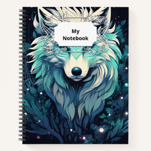 Carnet Loup sauvage céleste lunaire