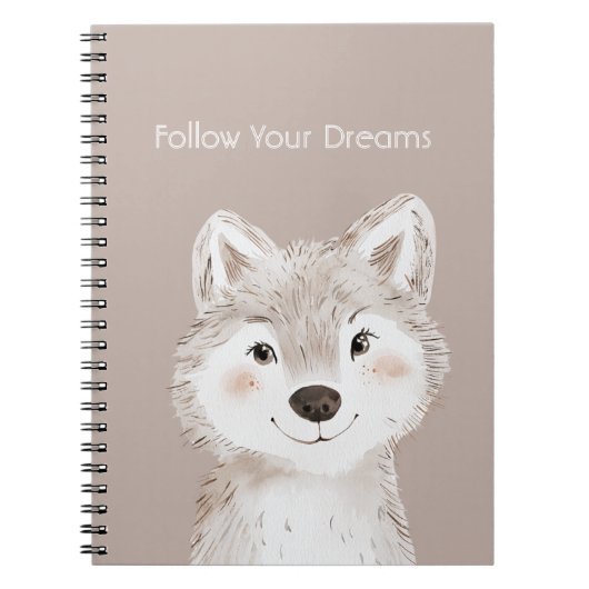 Carnet Loup Suivez Vos Rêves (Devant)