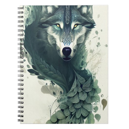Carnet Loup tribal (Devant)