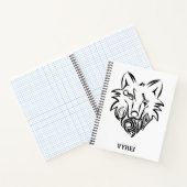 Carnet Loup tribal noir et blanc (Intérieur)