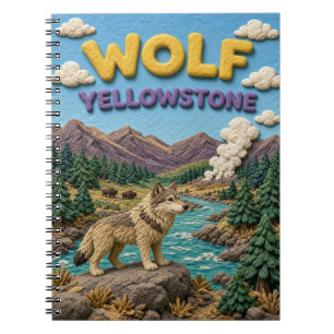 Carnet Loup Vallée de Yellowstone Moderne KlayKoo