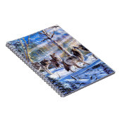 Carnet Loups gris peint (Côté Droit)