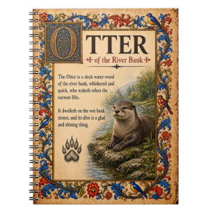 Carnet Loutre, Art de Bestiaire Médiéval