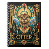Carnet Loutre, faune Art Déco (Devant)