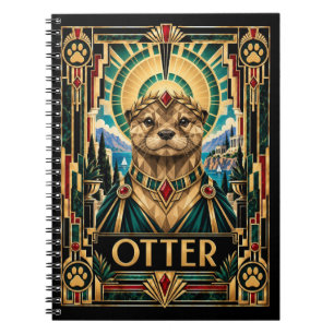 Carnet Loutre, faune Art Déco