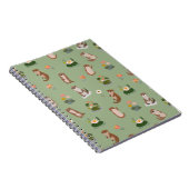 Carnet Loutres et nénuphars sur fond vert clair (Côté Droit)