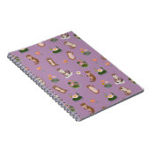Carnet Loutres et nénuphars sur fond violet clair (Côté Droit)
