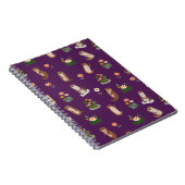 Carnet Loutres & nénuphars sur fond violet foncé (Côté Droit)