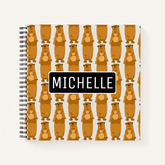 Carnet Loutres personnalisées (Devant)