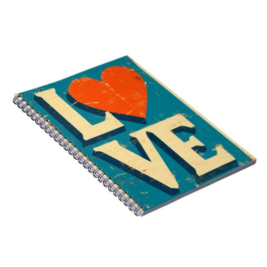Carnet LOVE 1960s-Inspiré Graphics (Côté Droit)