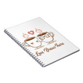 Carnet Love Brews Here - Cute Romantique Couple de café (Côté Droit)