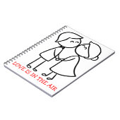 Carnet Love Cartoon noir blanc Couple de baiser - Mariage (Côté gauche)