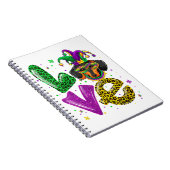 Carnet LOVE Dachshund Masque de Chien Plaid Leopard Mardi (Côté Droit)