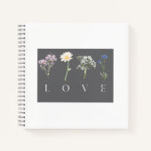 Carnet LOVE Floral – Impression botanique romantique (Devant)