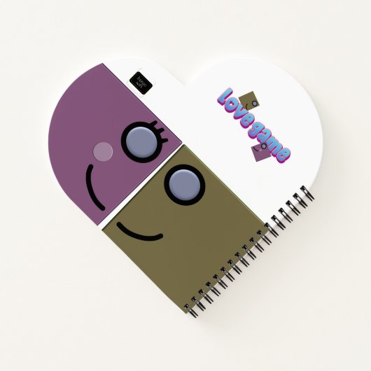 Carnet Love Game couple ensemble (Dos)