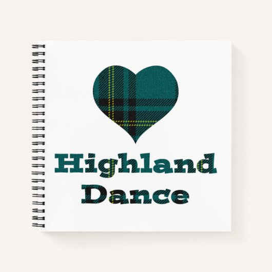 Carnet Love Highland Dance (tartan sur le dos) (Devant)