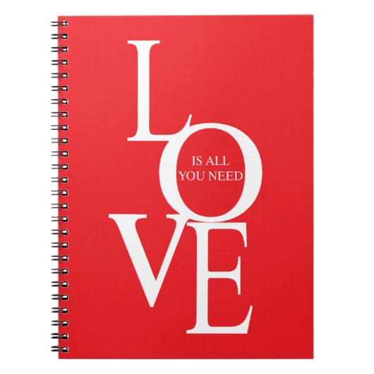 Carnet Love is all you need (Devant)