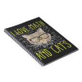 Carnet Love Math et Chats Mathematicique Nerd (Côté Droit)