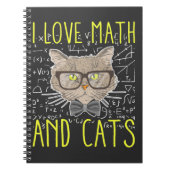 Carnet Love Math et Chats Mathematicique Nerd (Devant)
