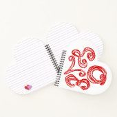 Carnet LOVE Music Heart Fabric Font Red Letters  (Intérieur)
