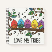 Carnet Love My Tribe Personalized Spiral Notebook (Devant)
