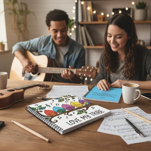 Carnet Love My Tribe Personalized Spiral Notebook