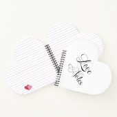 Carnet Love Notes Élégant Script Avec Nom Noir & Blanc (Intérieur)