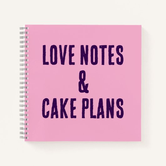 Carnet Love notes et plans de gâteau carnet! (Devant)