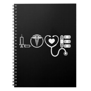 Carnet Love Nurse Cute Nurse ER Nurse RN Nurse CNA Nurse