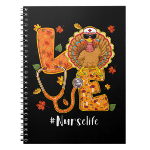 Carnet Love Nurse Life Thanksgiving Automne Automne Tombe