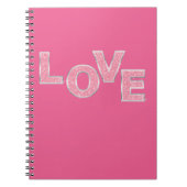 Carnet Love Parties scintillant rose (Devant)