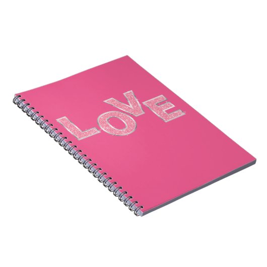 Carnet Love Pink Silver Parties scintillant (Côté Droit)