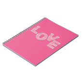Carnet Love Pink Silver Parties scintillant (Côté gauche)