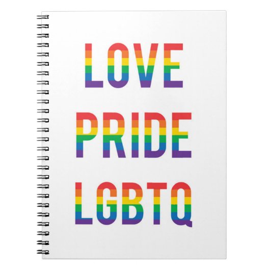 Carnet Love Pride LGBTQ (Devant)