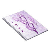 Carnet Love Purple Rose (Côté Droit)