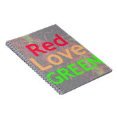 CARNET LOVE RED GOLDEN VERT (Côté Droit)