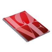 Carnet Love Romance Rouge rose (Côté Droit)