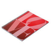 Carnet Love Romance Rouge rose (Côté gauche)