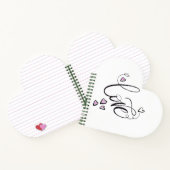 Carnet Love Script Heart Shaped Notebook | Romantic (Intérieur)