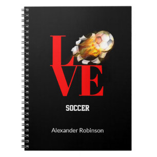 Carnet Love Soccer Sports personnalisés