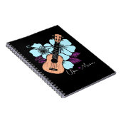 Carnet Love Ukulele Music Guitare Fleurs Hawaii (Côté Droit)