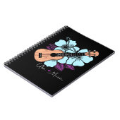 Carnet Love Ukulele Music Guitare Fleurs Hawaii (Côté gauche)
