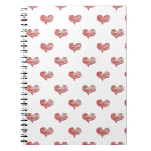 Carnet Love Valentine's Day Red Heart croquis