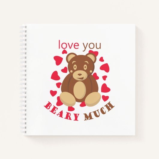 Carnet Love you beary much for Valentine's Day (Devant)