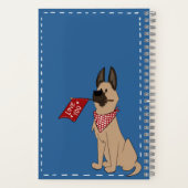 Carnet Love You Cute Dog Custom Spiral Notebook (Verso)