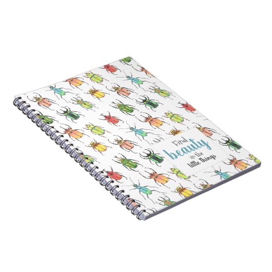 Carnet Lovebug Beetle Motif avec devis (Côté Droit)