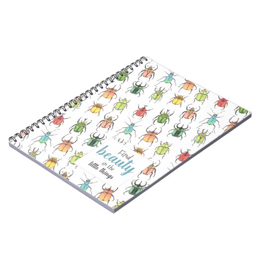 Carnet Lovebug Beetle Motif avec devis (Côté gauche)