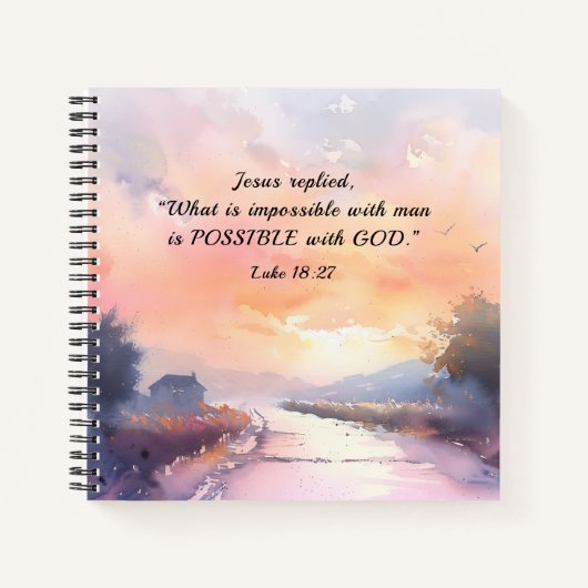 Carnet Luc 18:27 Jésus répondit, Possible avec la Bible d (Devant)